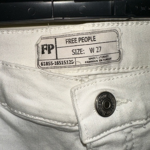 Free People women’s white distressed skinny jeans 27 denim contemporary - Picture 5 of 10